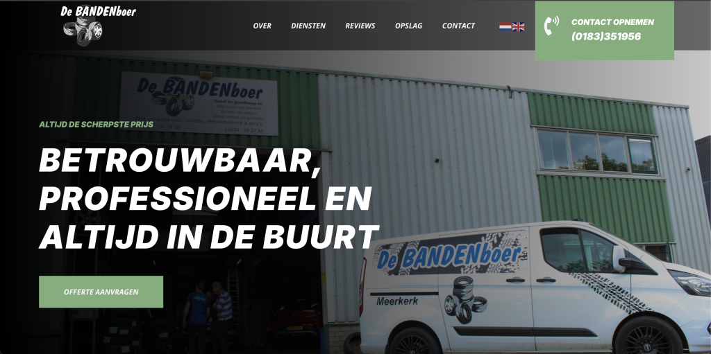 Website Wordpress design De BANDENboer
