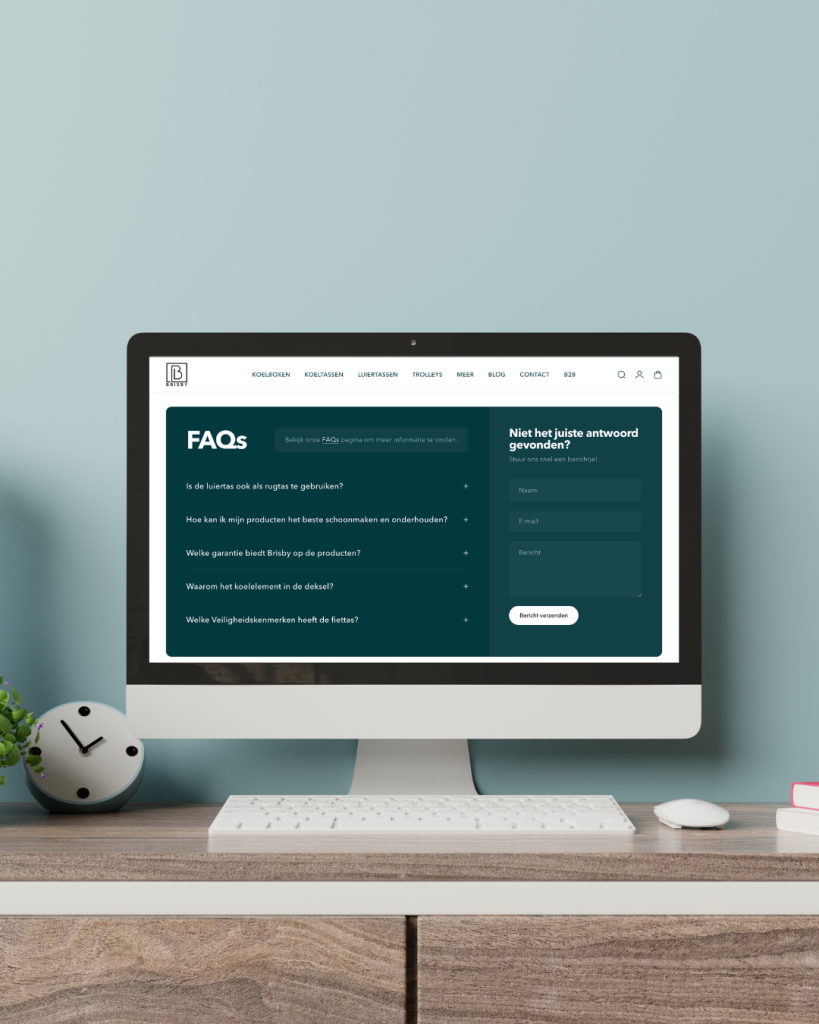 Brisby FAQ Page Design